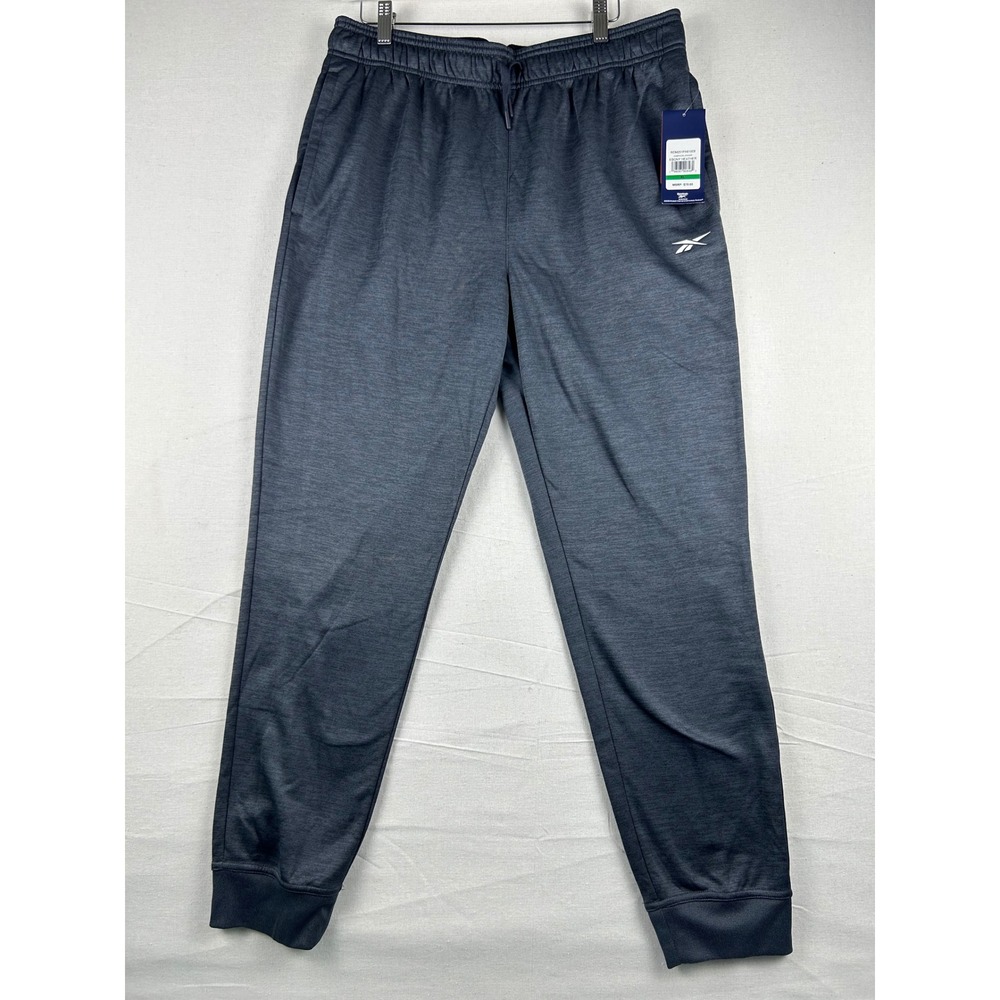 Reebok Mens Campaign Jogger Ebony Heather Slim Fit Pants L REM251PA61008